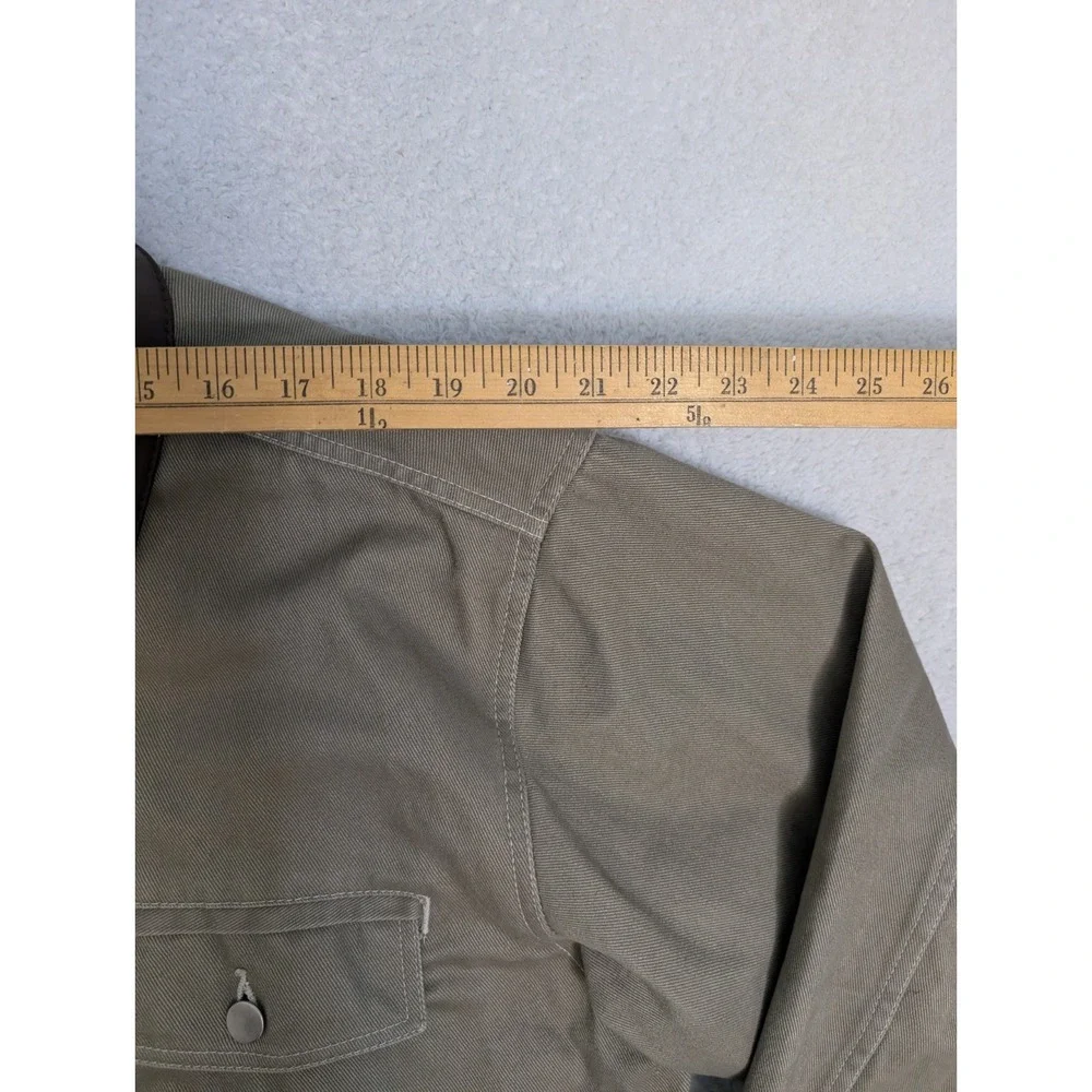 Vintage Marlboro Men's Sun Moon Logo Work Rancher Lined Jacket Leather Sz M Gray